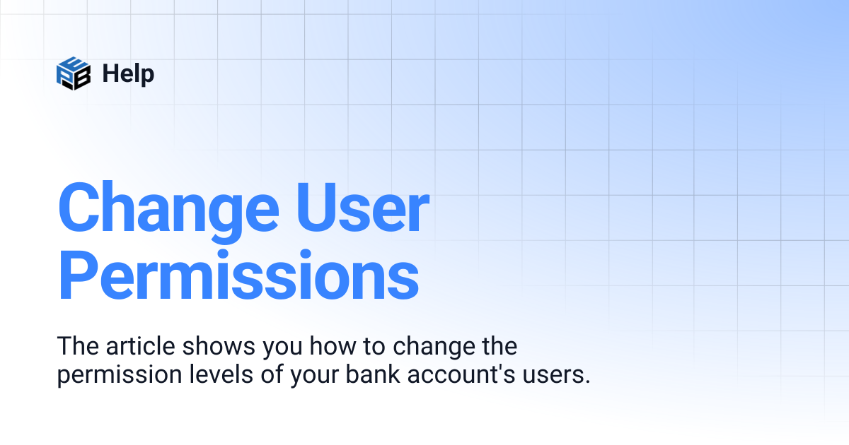 Change User Permissions | Help